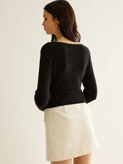 V-Neck Metal Detail Sweater