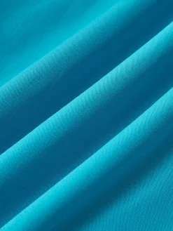 V-Neck Pleated Bell-Sleeve Dress