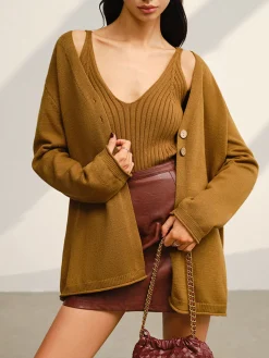 V-Neck Ribbed Sweater Co-ords