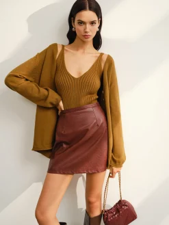 V-Neck Ribbed Sweater Co-ords