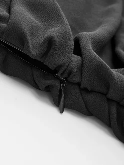 V-Neck Ruffle Pleated Chiffon Dress