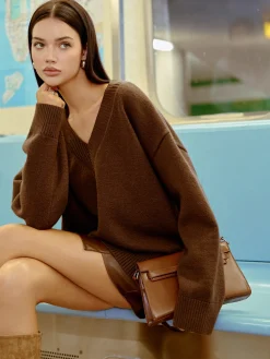 V-Neck Shift Sweater