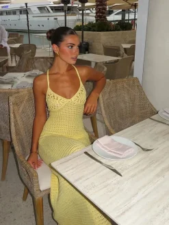 V-Neck Spaghetti Strap Sweater Long Dress