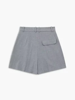 V-neck Woven Fabric Casual Shorts Set