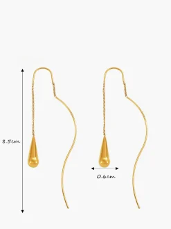 Water Drop Tassel Earrings