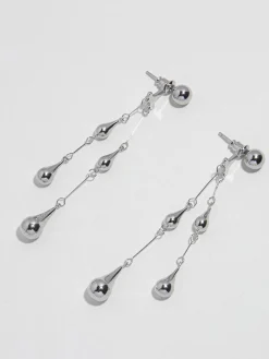 Water Drop Tassel Stud Earrings