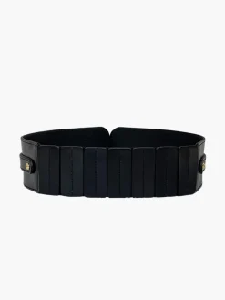 Wide Gold Buckle Belt