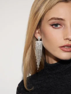Wide Waterfall Tassel Earrings