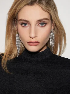 Wide Waterfall Tassel Earrings