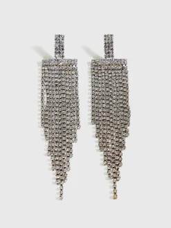 Wide Waterfall Tassel Earrings