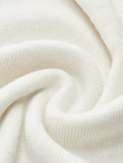 Wool-Blend Asymmetrical Neck Knit Top