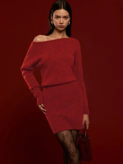 Wool-Blend Asymmetrical Sweater Dress