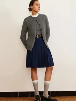 Wool-Blend Breasted Cardigan