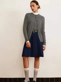 Wool-Blend Breasted Cardigan