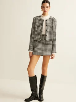 Wool-Blend Checked Blazer
