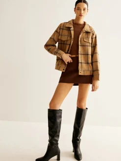 Wool-Blend Checked Jacket