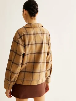 Wool-Blend Checked Jacket