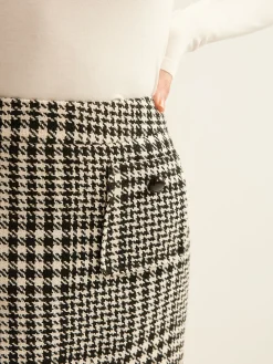 Wool-Blend Checked Mini Skirt