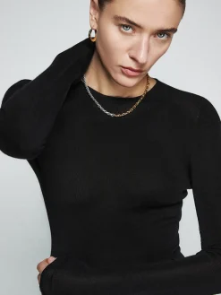 Wool-Blend Minimalist Skinny Knit Top