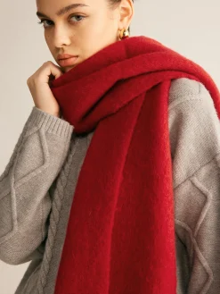 Wool-Blend Minimalist Tassel Scarf