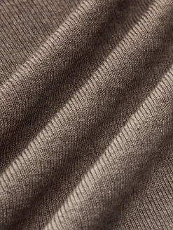 Wool-Blend Ombre Slim Knit Top