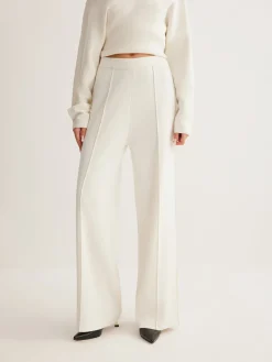 Wool-Blend Piping Pants