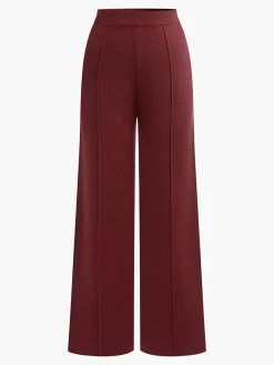 Wool-Blend Piping Pants