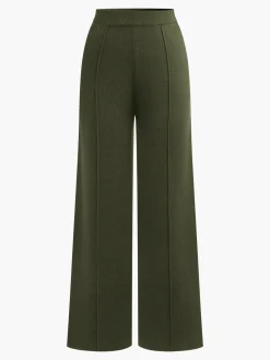 Wool-Blend Piping Pants