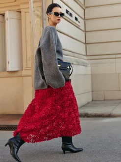Wool-Blend Plain Pullover Sweater