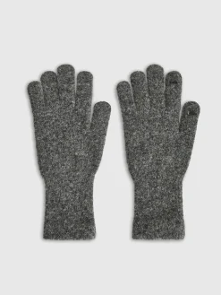 Wool-Blend Plain Warm Gloves