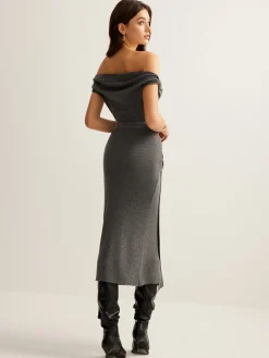 Wool-Blend Ruched Sweater Skirt Set