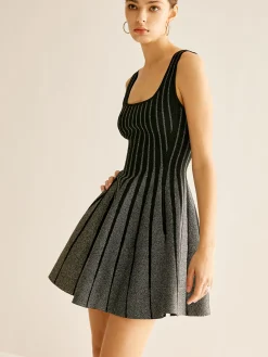 Wool-Blend Sequins Sweater Dress