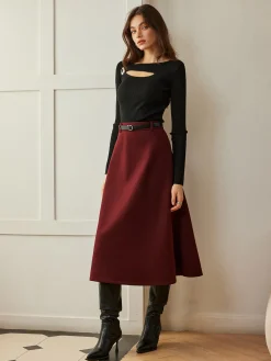 Wool-Blend Skinny Knit Top