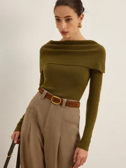 Wool-Blend Skinny Sweater