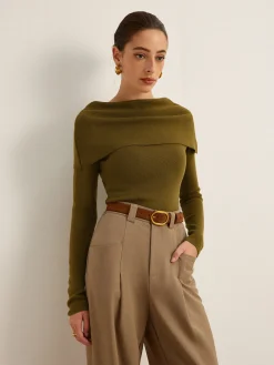 Wool-Blend Skinny Sweater