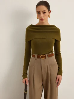 Wool-Blend Skinny Sweater
