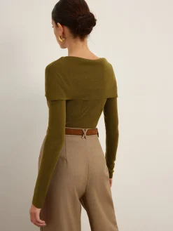 Wool-Blend Skinny Sweater