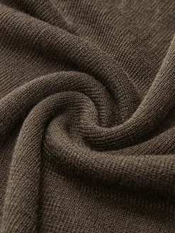 Wool-Blend Turtleneck Sheer Sweater