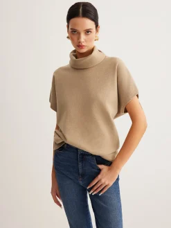 Wool-Blend Turtleneck Sweater Vest