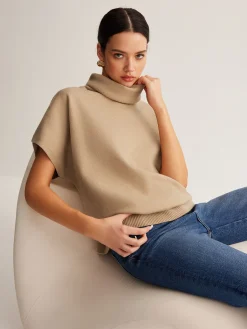 Wool-Blend Turtleneck Sweater Vest