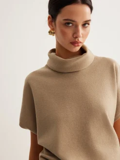 Wool-Blend Turtleneck Sweater Vest