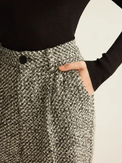 Wool-Blend Tweed Pants