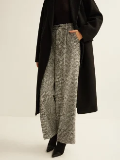 Wool-Blend Tweed Pants