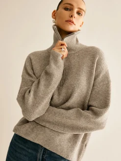 Wool-Blend Zipper Sweater Co-ords