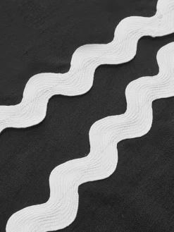 Zig Zag Edge Halter Midi Dress