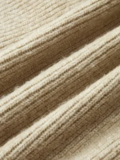 Zipper Pluffy Knit Outerwear